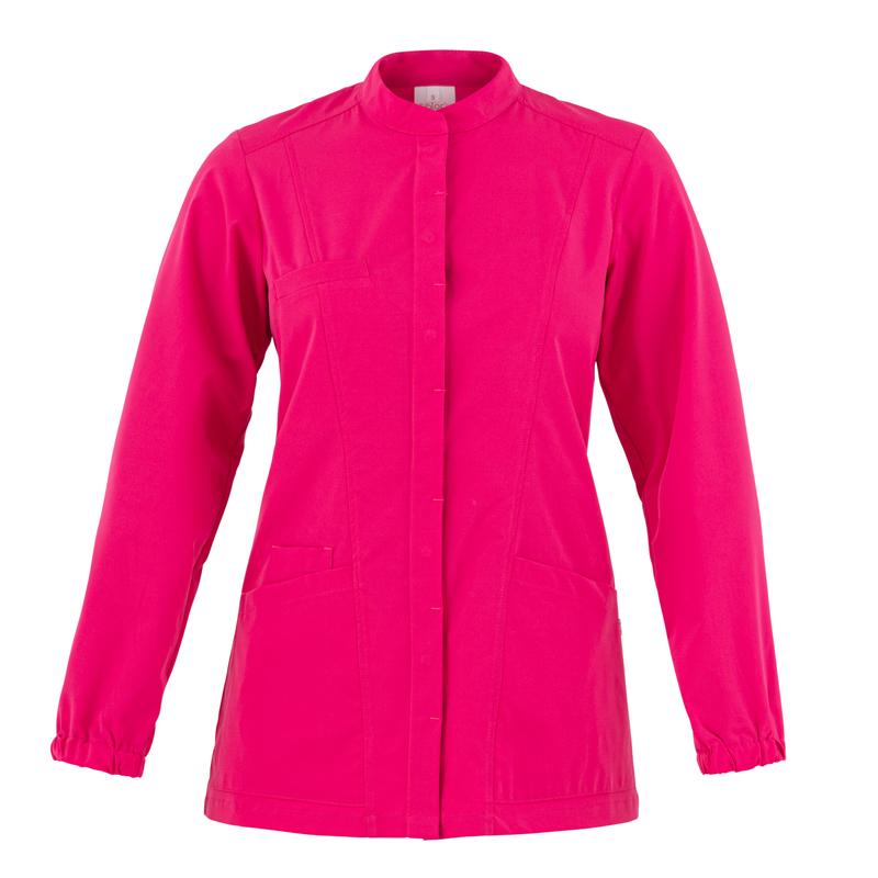 Casacca Lia Fuxia Casacca Donna Infermiera Medicale Manica Lunga No Stiro Microfibra Superleggera