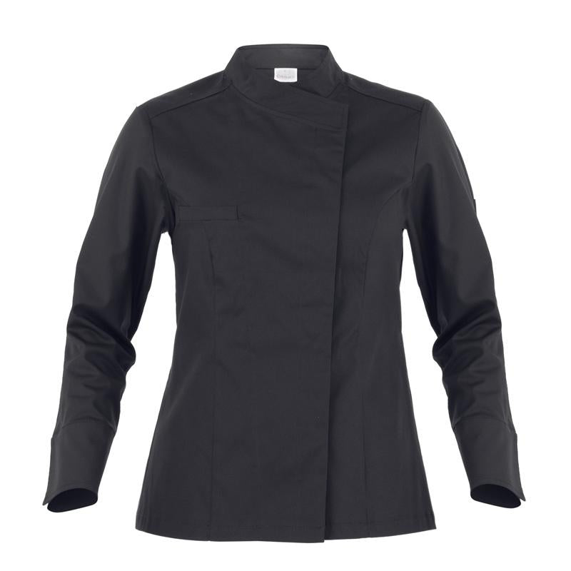 Giacca Nora Nero Giacca Cuoca Elasticizzata Stiro Facile