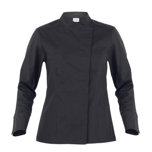 Giacca Nora Nero Giacca Cuoca Elasticizzata Stiro Facile