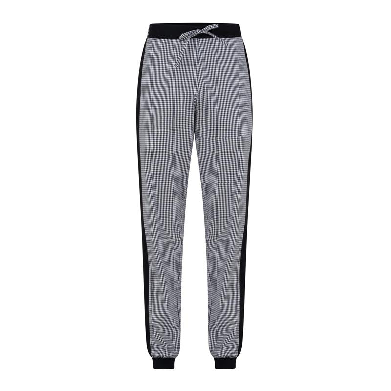 Pantalone Ivan Pied de Poule Pantalone Cuoco a Quadretti con Coulisse Elastici sulle Caviglie