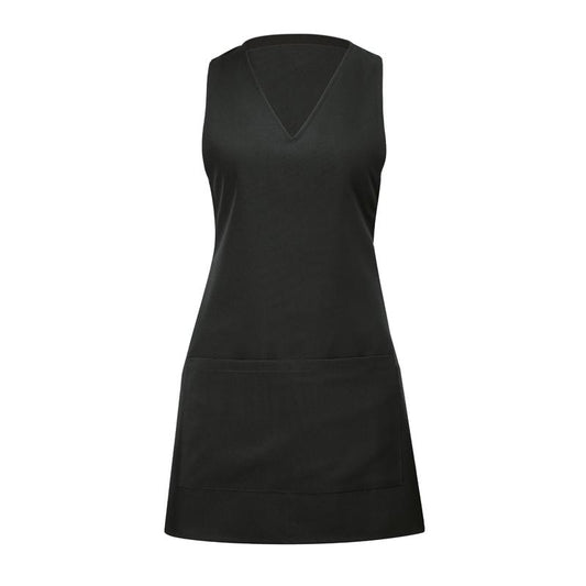 Scamiciato London Nero Grembiule Donna con Pettorina