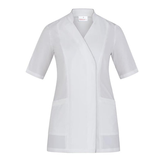 Casacca Venere Bianco Casacca Donna Manica Corta No Stiro Estetica Acconciature