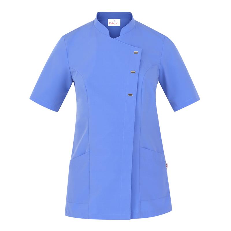 Casacca Greta Azzurro Casacca Donna Manica Corta Medicale Estetica Acconciature Infermiera