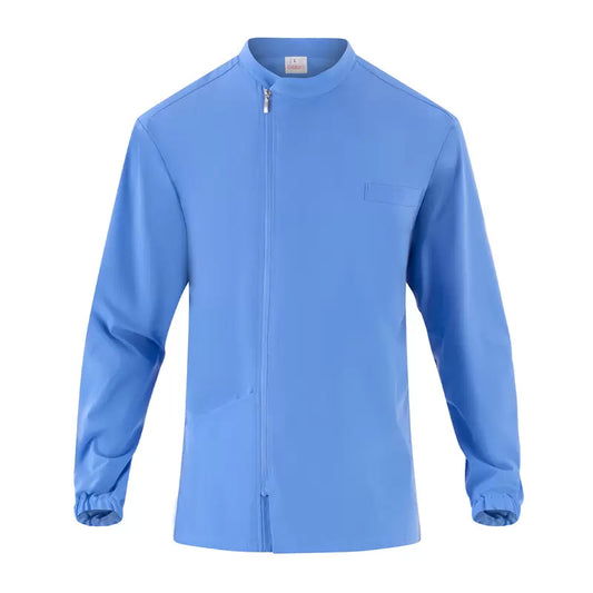 Casacca Davide Azzurro Casacca Uomo Medicale Elasticizzata Manica Lunga
