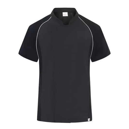 Giacca Javier Nero Giacca Cuoco Manica Corta No Stiro