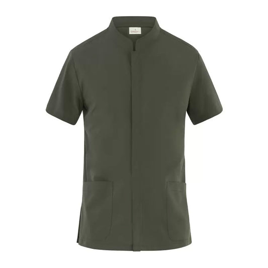 Casacca Ruben Verde Militare Giacca Cuoco No Stiro Microfibra Traspirante