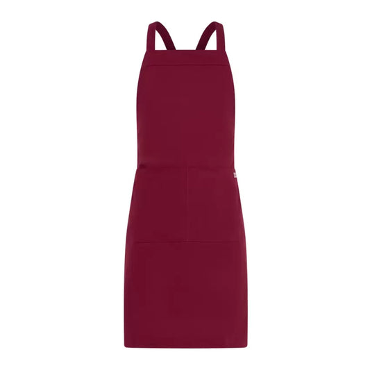 Grembiule Mykonos Bordeaux Grembiule Servizio Pettorina con Tascone