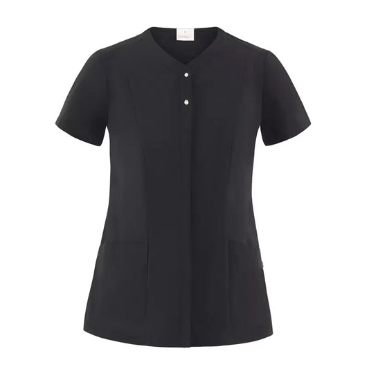 Casacca Anita Nero Casacca Donna Manica Corta Estetica Medicale Acconciature