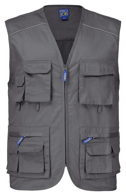 Gilet Multitasche Grigio Gilet Pescatore Magazziniere Officina Muratore