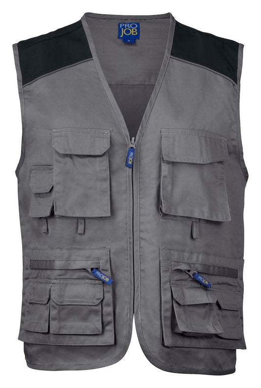 Gilet Multitasche Grigio Gilet Pescatore Magazziniere Officina Muratore