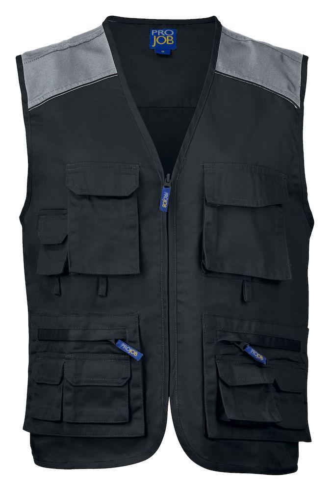 Gilet Multitasche Nero Gilet Pescatore Magazziniere Officina Muratore