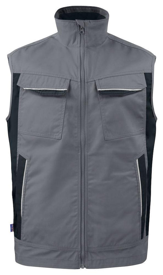 Gilet Multitasche Grigio Gilet Meccanico Officina Industria Tasche Rinforzate