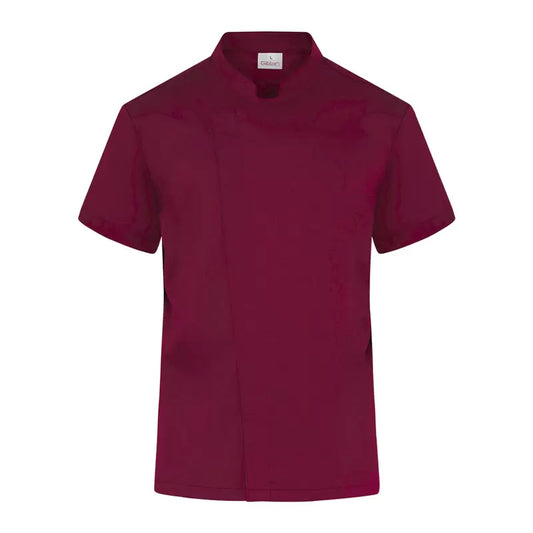 Giacca Federico Bordeaux Casacca Cuoco Manica Corta Leggera