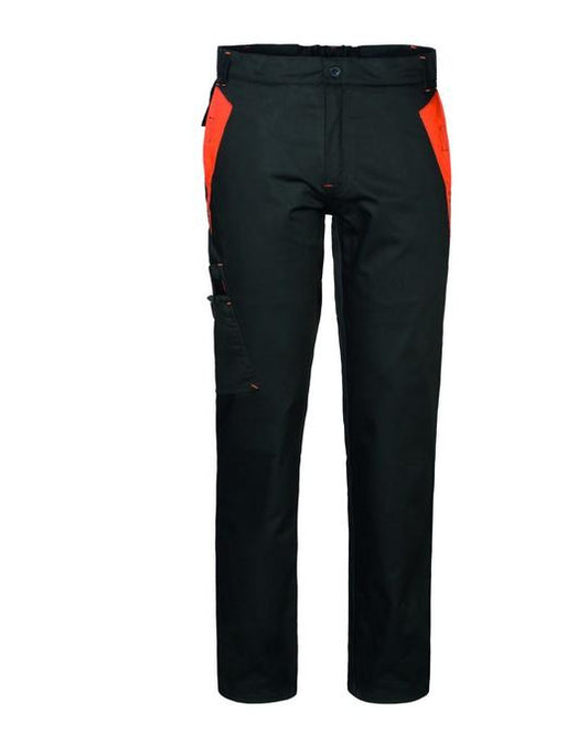 Pantalone Silverstone Nero/Arancio Pantalone da Lavoro con Tascone Meccanico Elettricista Magazziniere Officina Industria