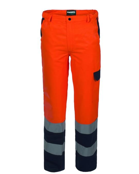 Pantalone Bicolore Hi-Vis Arancio/Blu Pantalone Alta Visibilità da Cantiere