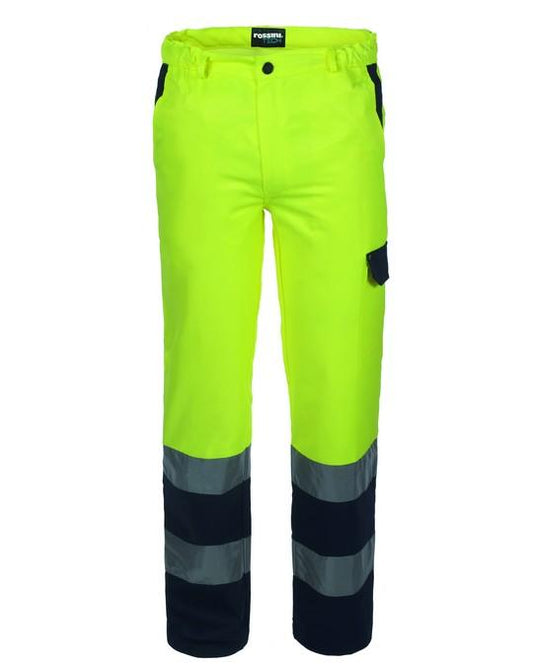 Pantalone Bicolore Hi-Vis Giallo/Blu Pantalone Alta Visibilità da Cantiere