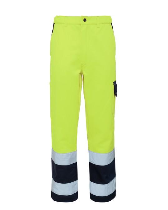 Pantalone Invernale Hi-Vis Giallo/Blu Pantalone da Lavoro Alta Visibilità da Cantiere Asfaltatore Lavori Stradali