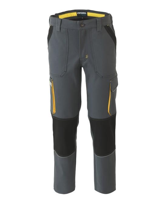 Pantalone UltraFlex Grigio Elasticizzato Meccanico Gommista Carrozziere Elettricista Pantalone da Lavoro