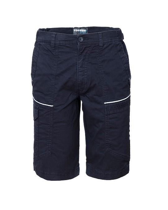 Bermuda R-Stretch Blu Pantaloncino da Lavoro con Tasconi Elasticizzato