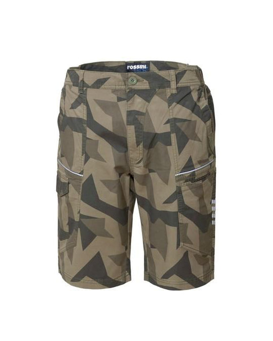 Bermuda R-Stretch Camouflage Pantaloncino da Lavoro Mimetico con Tasconi Elasticizzato