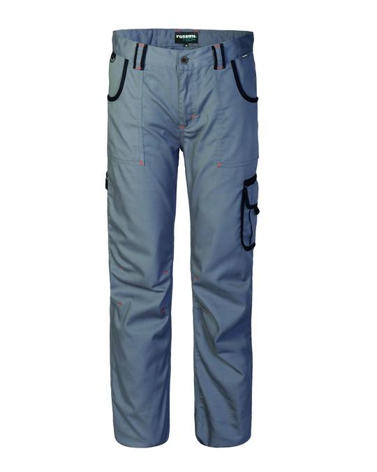 Pantalone Fangio Grigio/Nero Pantalone da Lavoro con Tasconi Magazziniere Elettricista Industria