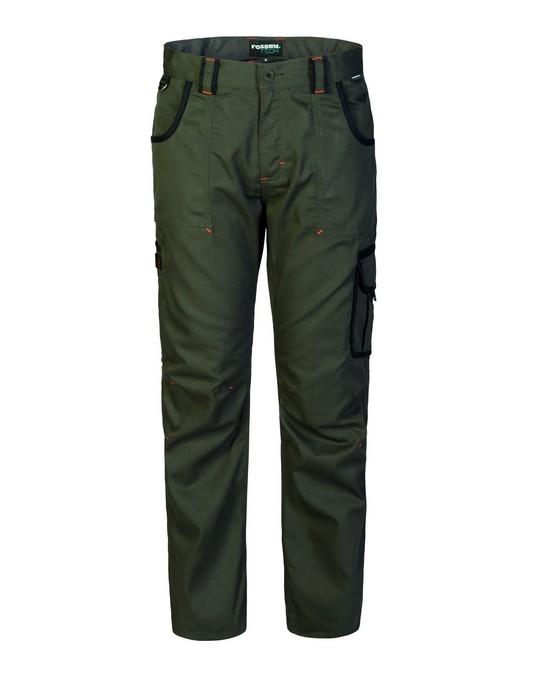 Pantalone Fangio Verde Militare Pantalone da Lavoro con Tasconi Magazziniere cacciatore Pescatore