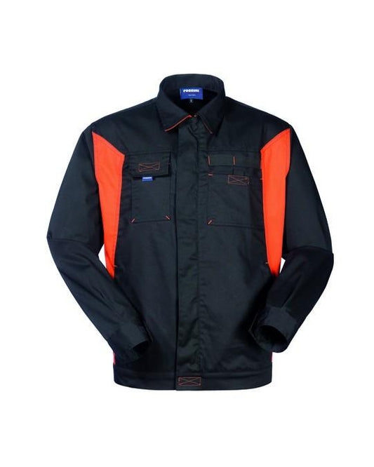 Giubbetto Silverstone Nero/Arancio Casacca da Lavoro Industria Officina Gommista Meccanico