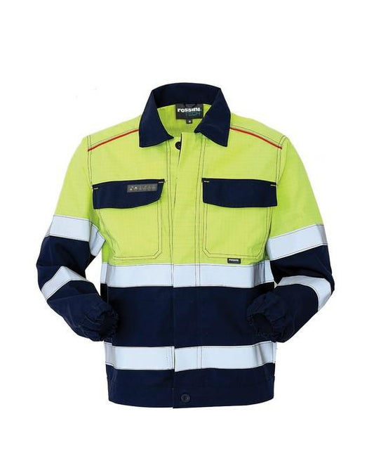 Giubbetto TPS Giallo Blu Giacca da Lavoro Multiprotezione Antiacido Antistatico