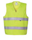 Gilet Basic Hi-Vis Giallo Gilet da Lavoro Alta Visibilità da Cantiere Asfaltatore Lavori Stradali