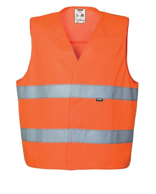 Gilet Basic Hi-Vis Arancio Gilet da Lavoro Alta Visibilità da Cantiere Asfaltatore Lavori Stradali