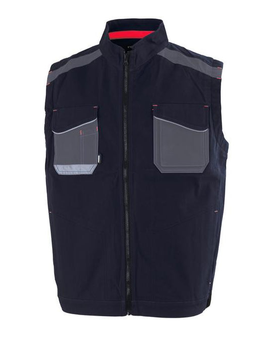 Gilet UltraFlex Blu Gilet da Lavoro Elasticizzato Elettricista Installatore Magazziniere