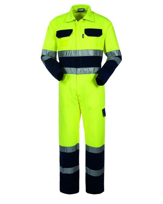 Tuta Bicolore Hi-Vis Giallo/Blu Tuta Alta Visibilità da Cantiere