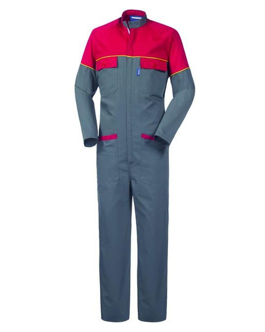 Tuta Sidney Grigio/Rosso Tuta Meccanico Team Racing Officina Gommista Benzinaio