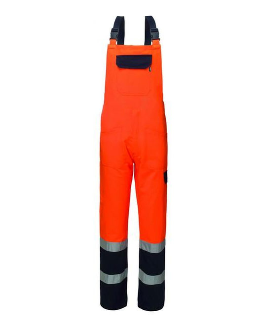 Pettorina Bicolore Hi-Vis Arancio/Blu Salopette Alta Visibilità da Cantiere