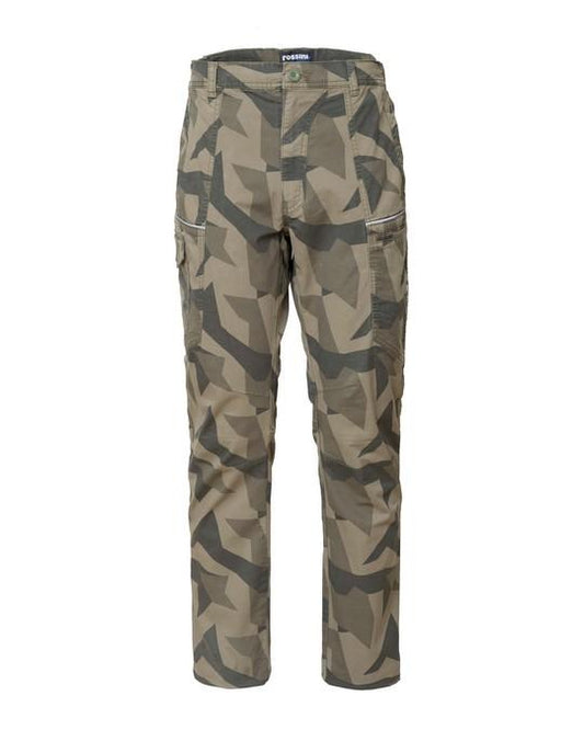 Pantalone Invernale R-Stretch Camouglage Pantalone con Tasconi Mimetico Elasticizzato Cacciatore Pescatore