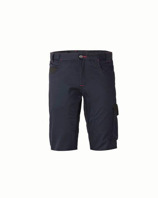 Bermuda Stiffer Blu/Nero Pantaloncino da Lavoro Elasticizzato Meccanico Elettricista Magazziniere