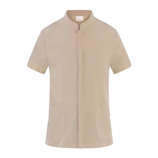 Casacca Ruben Beige Giacca Cuoco No Stiro Microfibra Traspirante