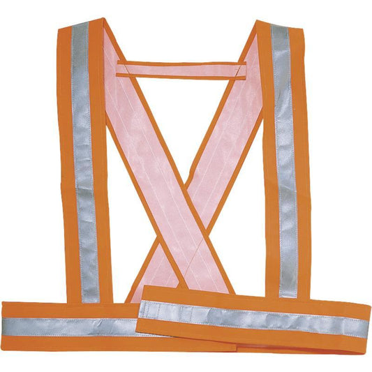 Bretelle Alta Visibilità Arancio Fasce Riflettenti Cantiere Geometra Tecnico