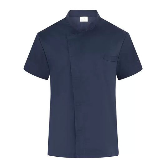 Giacca Federico Blu Casacca Cuoco Manica Corta Leggera