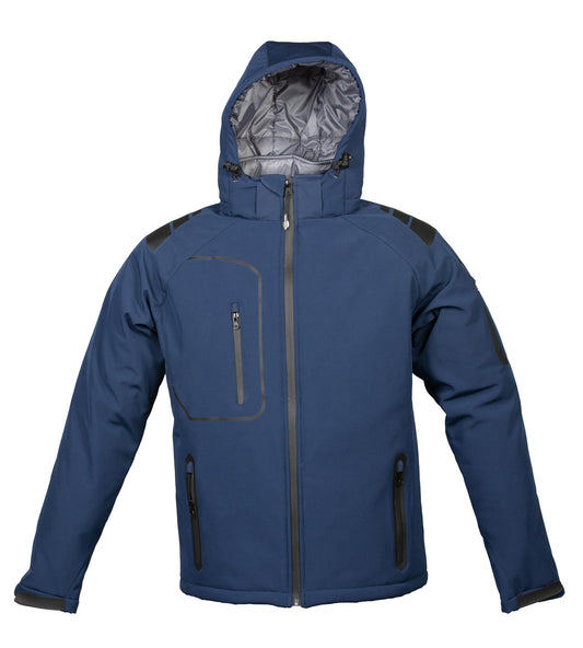 Giacca Uomo Imbottita Softshell con Cappuccio Giaccone Antifreddo Impermeabile con Cappuccio