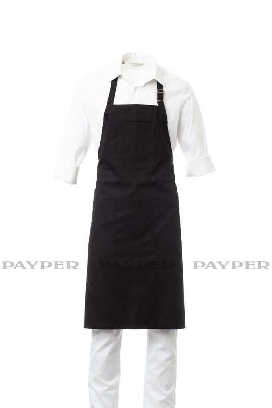 Grembiule Pettorina Regolabile Store Nero con Inserti