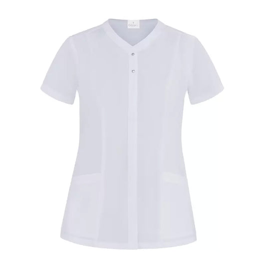 Casacca Anita Bianco Casacca Donna Manica Corta Estetica Medicale Acconciature