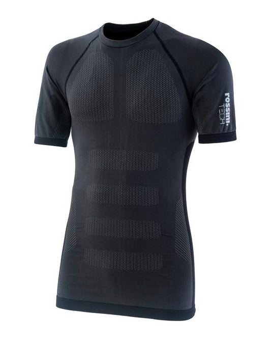 T-Shirt Thermo Active Nero Manica Corta Maglia Termica Invernale Magazzino Basse Temperature