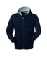 Felpa Cardiff Blu Felpa con Cappuccio in Contrasto Zip Lunga