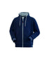 Felpa Hampton Blu Felpa con Cappuccio Zip Intera