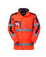 Parka Fresnel Hi-Vis Arancio/Blu Giaccone Imbottito da Lavoro Alta Visibilità da Cantiere Asfaltatore Lavori Stradali