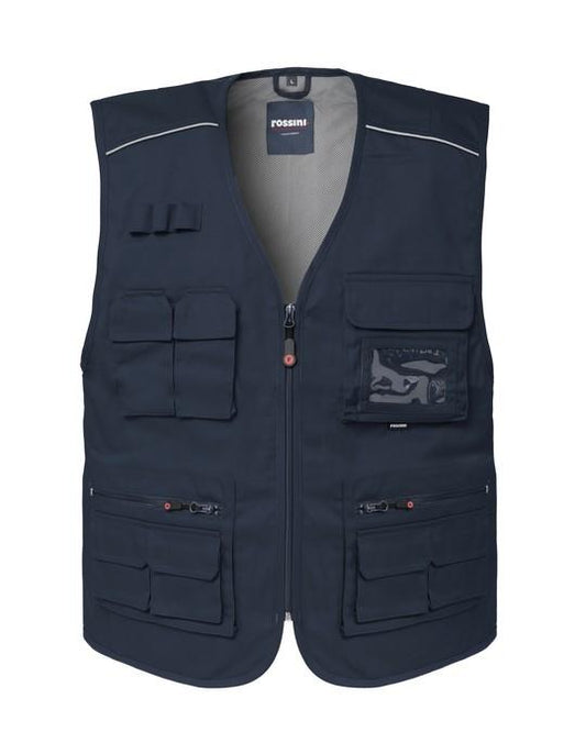 Gilet Florida Blu Gilet Multitasche da Lavoro Tempo Libero Elettricista Pescatore Installatore