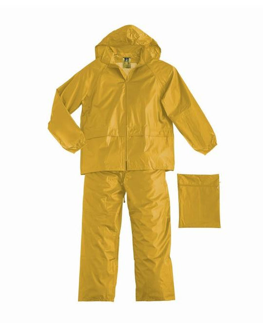 Completo Antipioggia Giallo Giacca e Pantalone Impermeabile