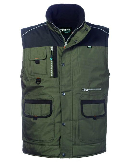 Gilet Bradford Verde Gilet Imbottito da Lavoro Elettricista Meccanico Magazzino Officina