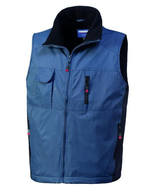 Gilet Perlis Blu Smanicato Leggero Foderato in Pile